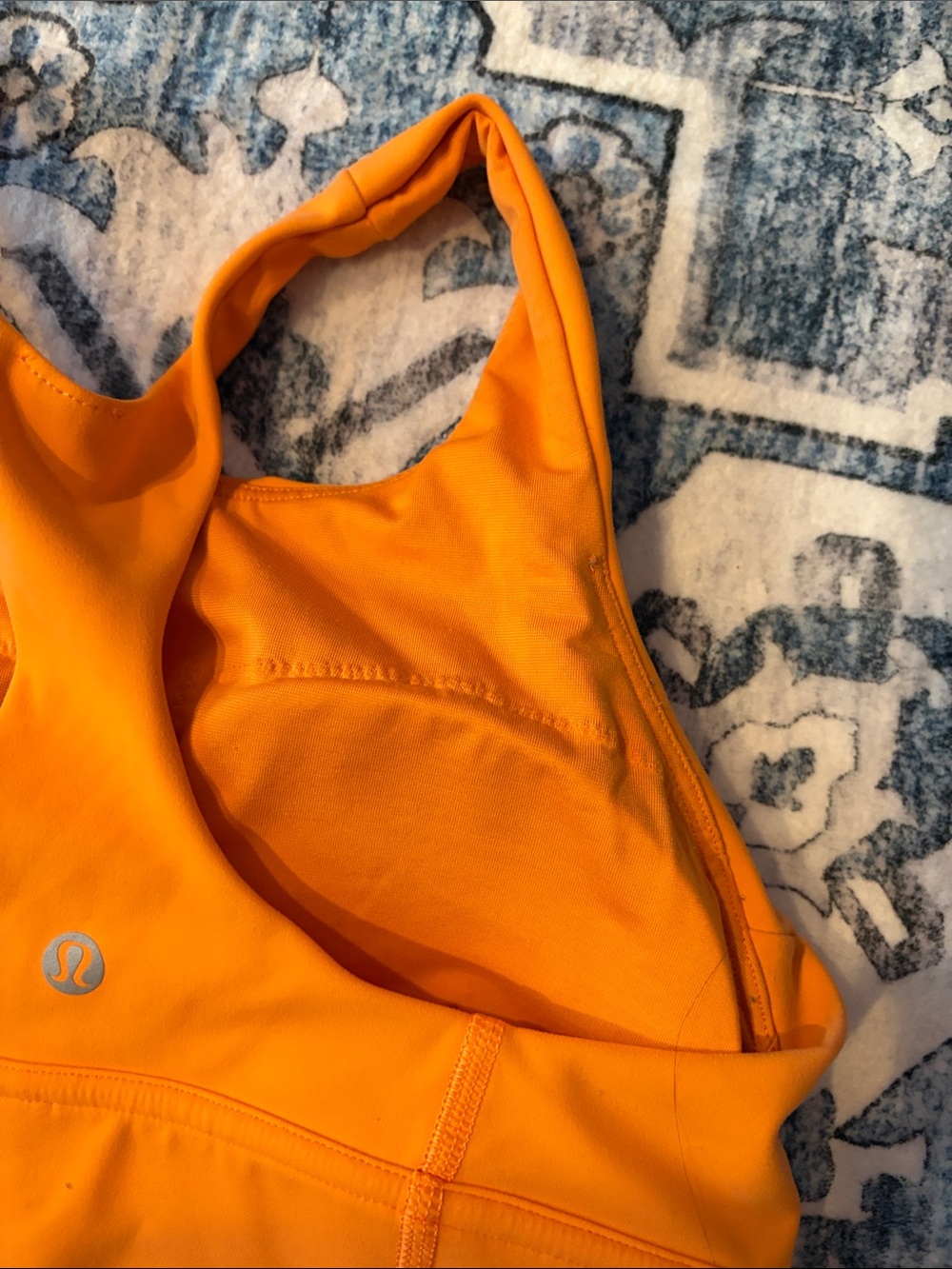 Lululemon Orange Women's High-Neck sports bra - Picture 6 of 8